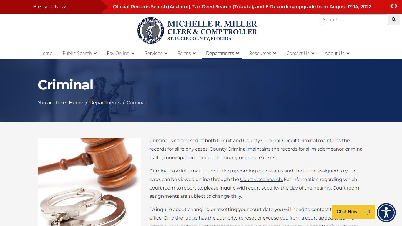 Criminal - St. Lucie Clerk