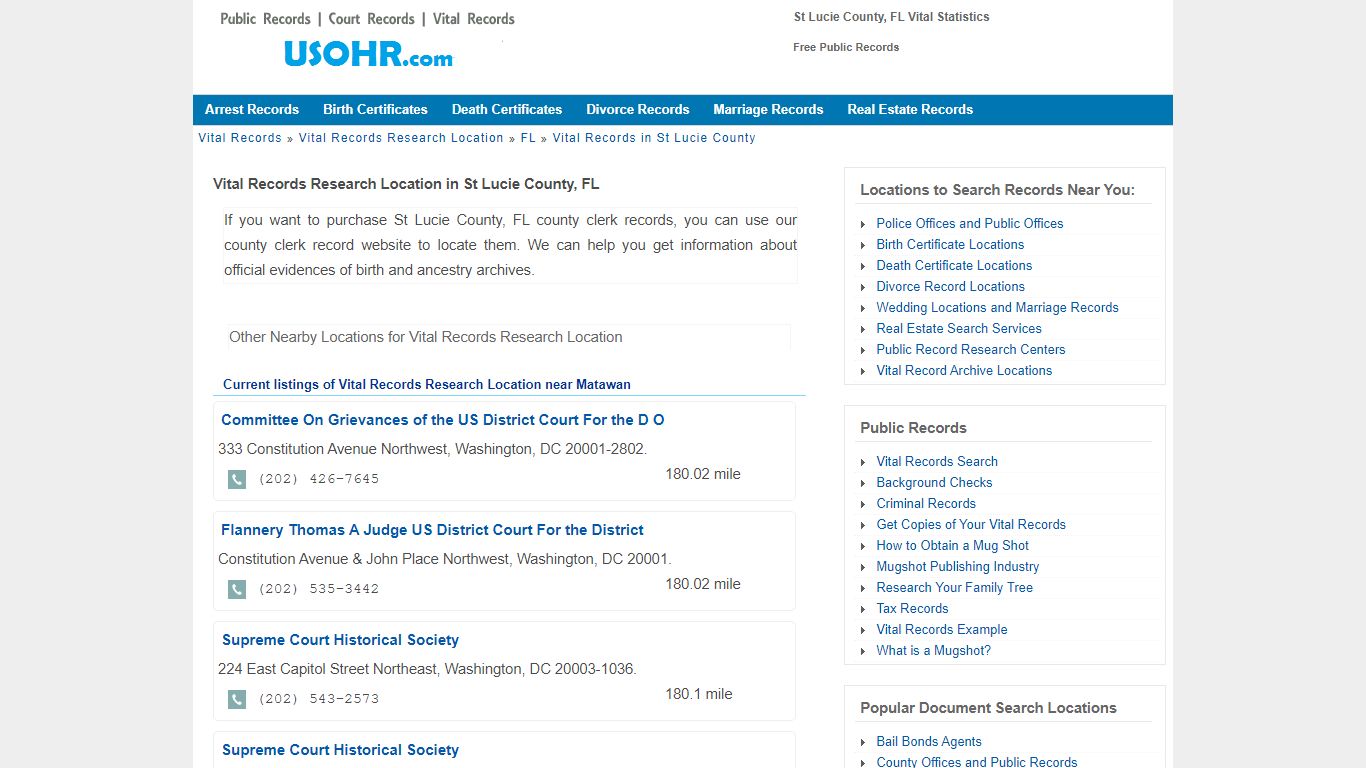 St Lucie County, FL Vital Statistics - Free Public Records